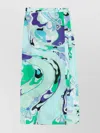 Pucci Long Skirt With Orchid Print In Multi
