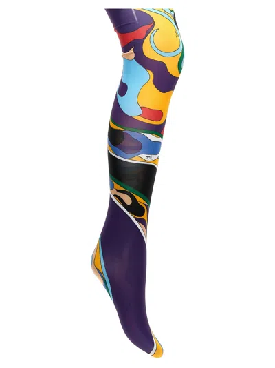 Emilio Pucci Orchidee Socks In Multi