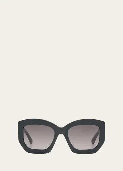 EMILIO PUCCI OVERSIZED LOGO ACETATE & METAL SUNGLASSES