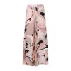 Emilio Pucci Orchidee Print Silk Twill Wide-leg Pants In Nude