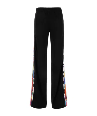 Emilio Pucci Pattern-printed Trim Straight-leg Trousers