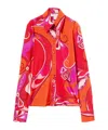Pucci Orchidee-print Shirt In Red