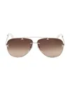 Pucci Pilot Sunglasses In Shiny Pale Gold & Brown