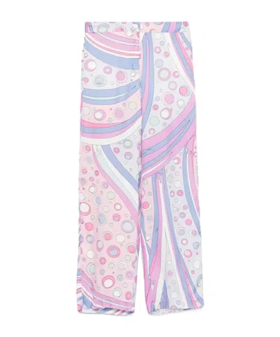 Emilio Pucci Printed Casual Pants In White