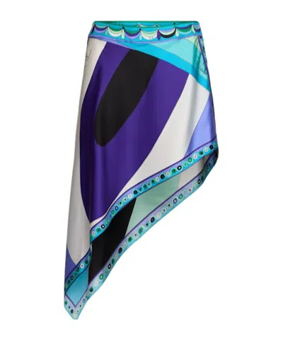 Emilio Pucci Printed Chevron Mini Skirt