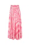 Pucci Emilio  Printed Cotton Skirt In Pink