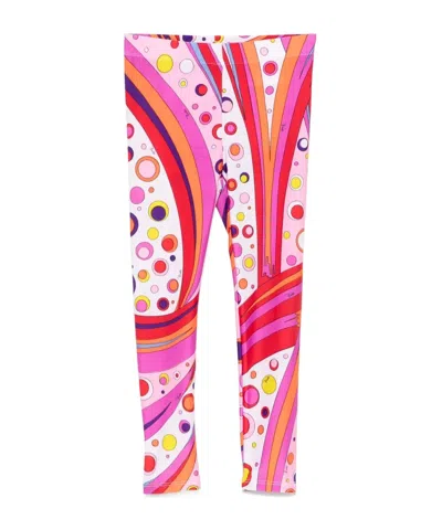 Emilio Pucci Printed Leggings In Pink