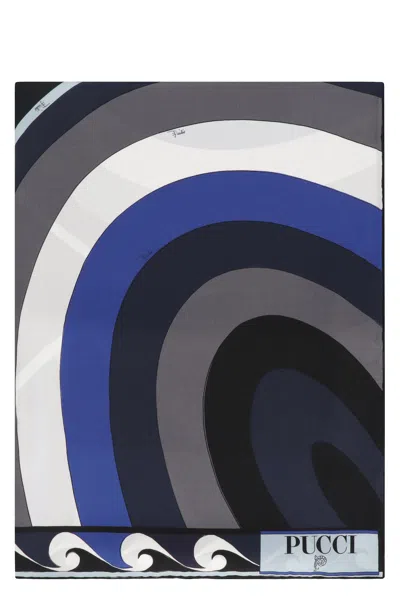 Pucci Emilio  Printed Silk Scarf In Black