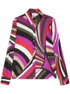 Pucci Fuchsia Multicolour Silk Shirt For Women
