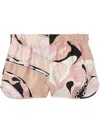Emilio Pucci Silk Shorts With Abstract Pattern And Elastic Waistband