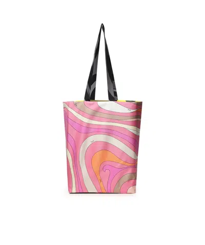 Emilio Pucci Printed Tote Bag In Multicolor