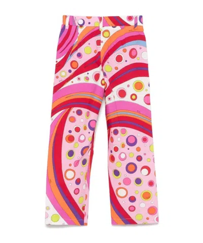 Emilio Pucci Printed Trousers In Pink