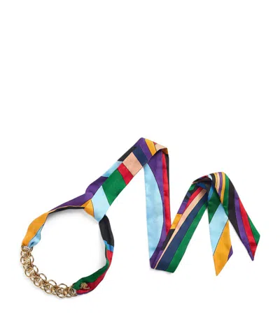 Emilio Pucci Pucci Iride Print Scarf Necklace In Multi