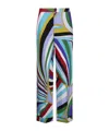 Pucci Maddalena Printed High Waist Trousers In Multi