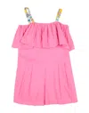 Pucci Toddler Girl Jumpsuit Fuchsia Size 6 Cotton, Polyester, Viscose, Elastane In Pink
