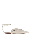 Pucci Emilio  Woman Ballet Flats White Size 11 Textile Fibers In White