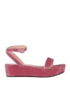 Pucci Emilio  Woman Sandals Pastel Pink Size 10 Textile Fibers In Pink