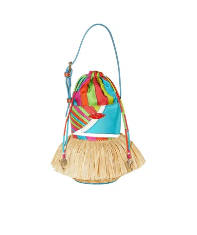 Pucci Nella Straw Bucket Bag In Nude | ModeSens