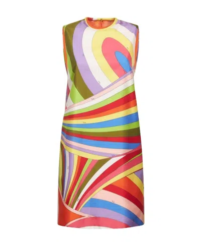 Emilio Pucci Rainbow Printed Mini Dress