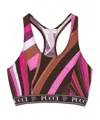Emilio Pucci Abstract Print Crop Top In Black