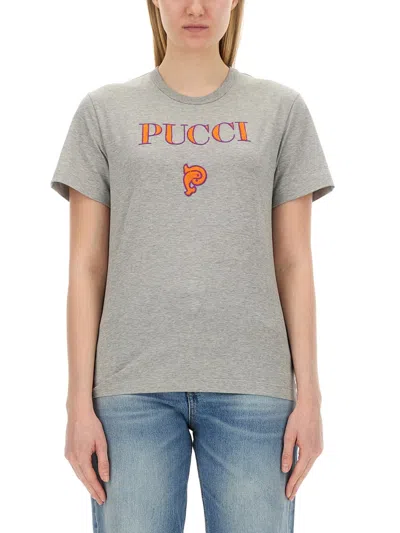 Emilio Pucci T-shirt  Woman Color Grey In Gray
