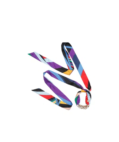 Emilio Pucci Ribbon Band-fastening Bracelet In Multicolor