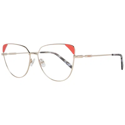 Emilio Pucci Rose Gold Women Optical Frames In Multi