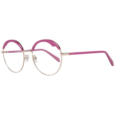 Emilio Pucci Rose Gold Women Optical Frames In Multi