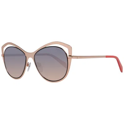 Emilio Pucci Rose Gold Women Sunglasses In Multi