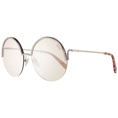 Emilio Pucci Rose Gold Women Sunglasses In Multi