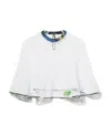 Pucci Round Collar Hollowed-out Cloak In White
