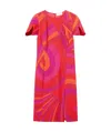Pucci Round-collar Short-sleeve Dress In Red