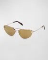 Pucci Emilio  59mm Cat Eye Sunglasses In Gold Brown Mirror