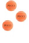 Pucci Set Of Paddle Balls In Arancione
