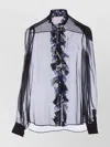 Pucci Sheer Fabric Ruffled Shirt With Long Sleeves