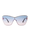 Pucci Shield Sunglasses In Blue Gradient