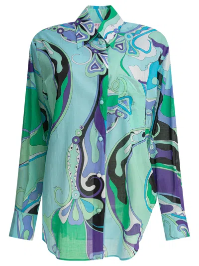 Emilio Pucci Shirts Light Blue