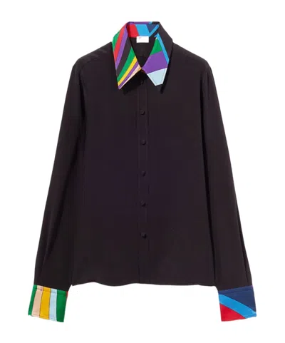 Emilio Pucci Silk Shirt In Black