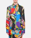 Pucci Silk Twill Long Sleeves Shirt In Multicolor