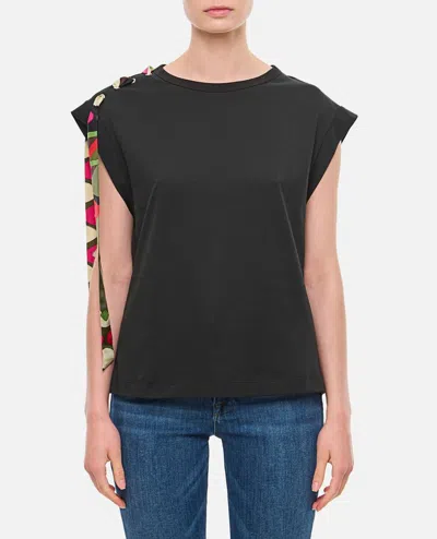 Emilio Pucci Sleeveless Cotton Jersey Top In Black