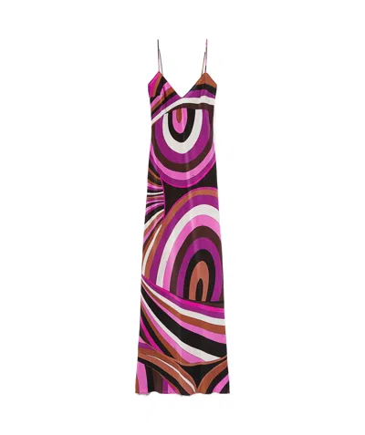 PUCCI EMILIO PUCCI IRIDE-PRINTED V-NECK DRESS