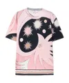 Pucci Crew Neck Graphic Print Relaxed Fit Top In Pink