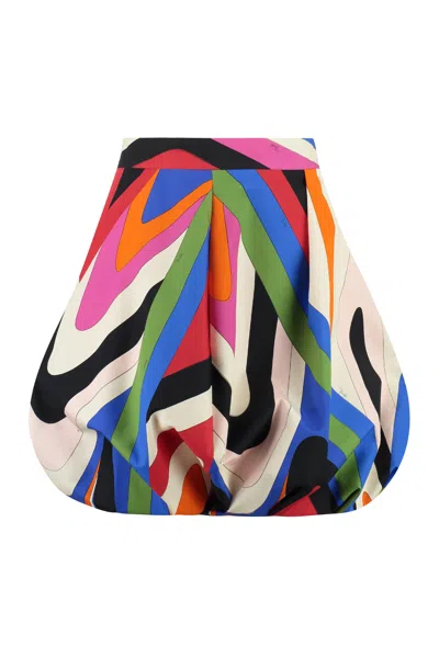 Emilio Pucci Stylish Multicolored Skirt For Women With Breathable Cotton Material