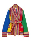 Pucci Wool Multicolor Cardigan In Red