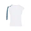 Emilio Pucci Short Sleeve T-shirt With Printed Drawstring In White