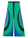 Pucci Maddalena-print Wide-leg Trousers In Green