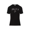 Emilio Pucci Cotton Logo T-shirt In Black