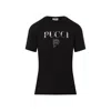 Emilio Pucci Cotton Logo T-shirt In Black