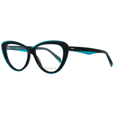 Emilio Pucci Turquoise Women Optical Frames In Blue