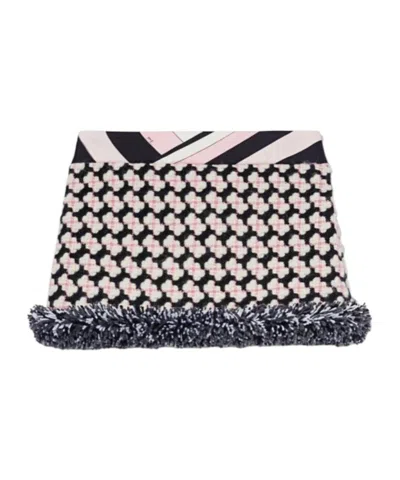 Pucci Tweed Mini Skirt In Black